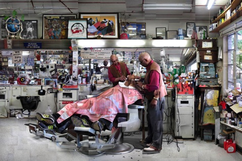 "D.C. Barber Center (Portrait of Aaron A. Whitaker and Luther Upson)" 2013